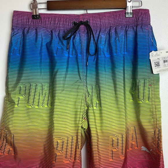 NWT Puma Men’s Between the Lines Volley Swim Board Shorts Size Large Multi Color - Picture 5 of 15